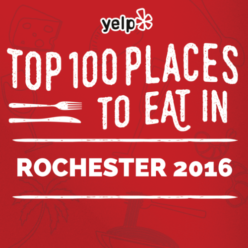 Yelp Top 100 Places to Eat in Rochester graphic