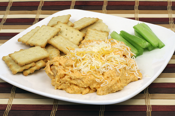 Crackers, dip and celery