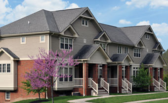 Exterior of Elmwood Manor townhomes