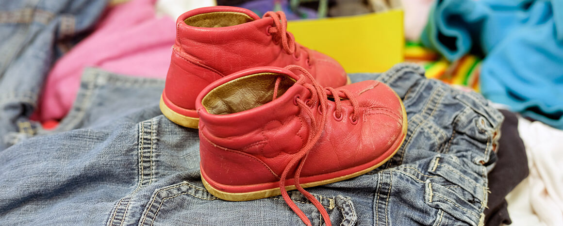 Red baby shoes