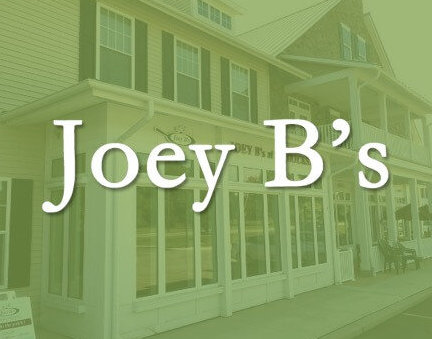 Exterior photo of Joey Bs and Logo